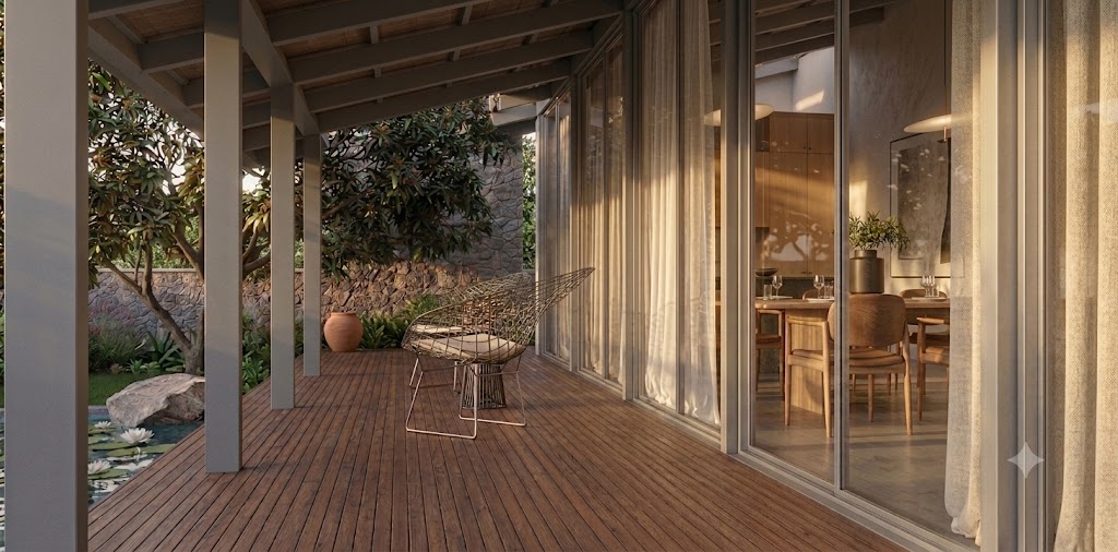 Villa 29 veranda with greenery